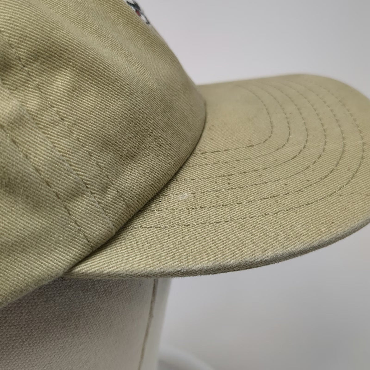 Dark Seas Snapback Hat Beige One Size Shark Logo Embroidered Baseball Cap