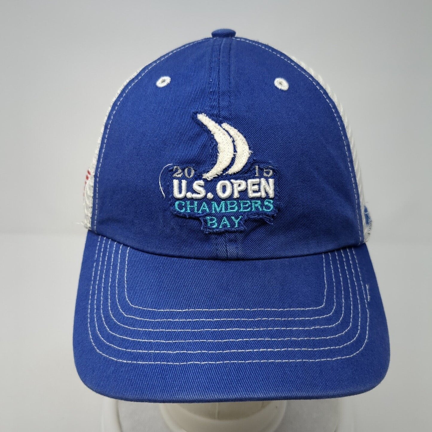 2015 U.S. Open Chambers Bay Fitted Mesh Back Hat Blue One Size Stretch