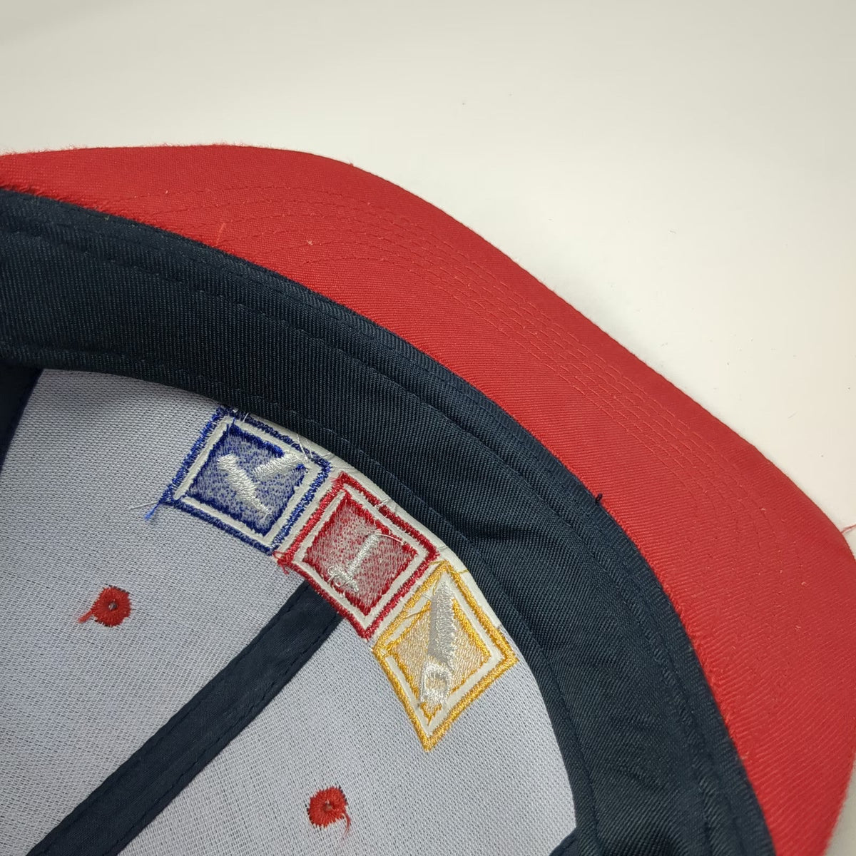 Blue Red Snapback Hat One Size BuildStrong Hammer Nail Saw Tools Construction