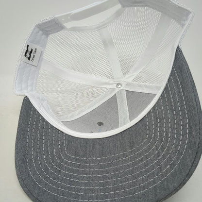 Direct Caps Astec Trucker Hat Gray One Size Mesh Back Snapback Logo Embroidery