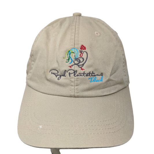 Ahead Men's Strapback Hat Tan Adjustable Embroidered Royal Plantation Island