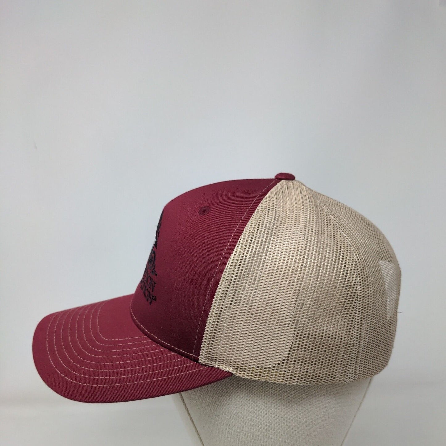 Expedition Inspiration Snapback Trucker Hat Red One Size Mesh Back