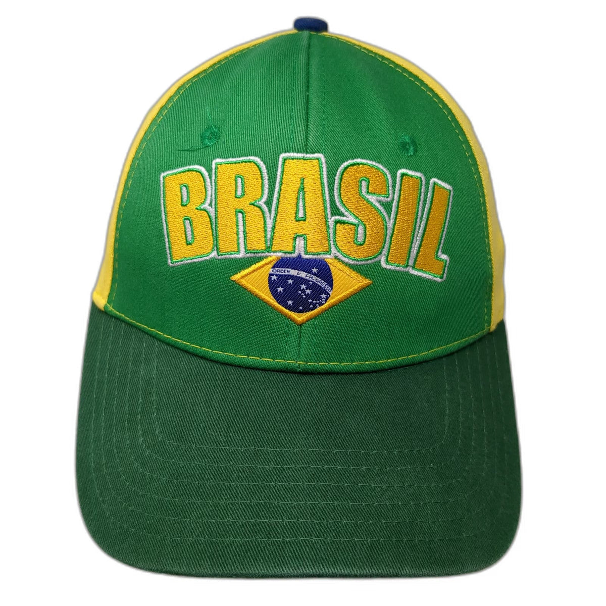 Brasil Brazil Flag Green Yellow Baseball Cap One Size Embroidered Strapback Hat