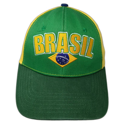 Brasil Brazil Flag Green Yellow Baseball Cap One Size Embroidered Strapback Hat