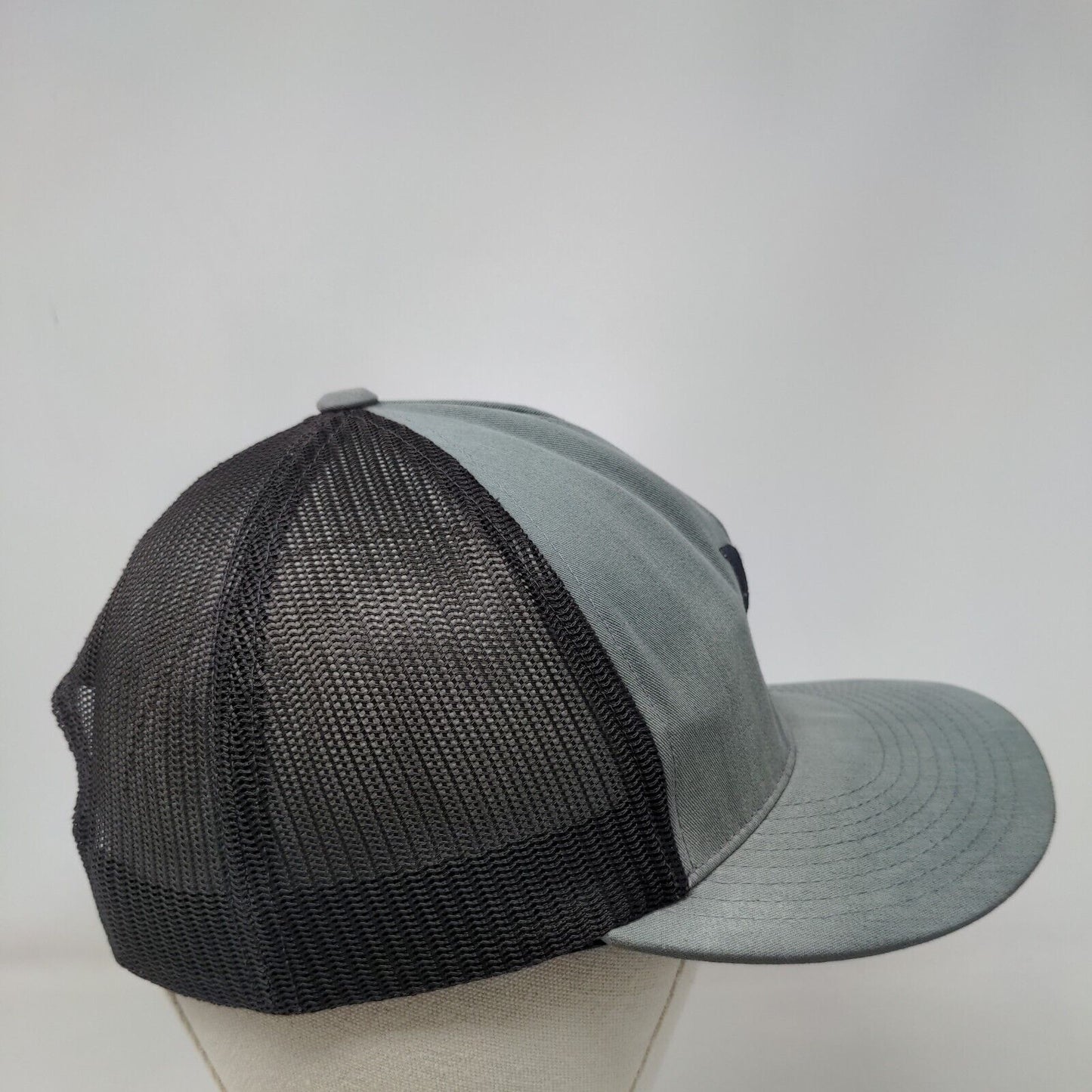 Hurley Snapback Mesh Back Trucker Hat Gray One Size Colorblock Yupoong