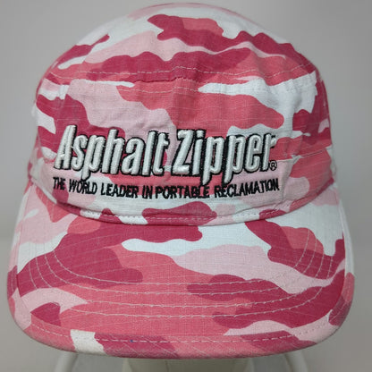 Asphalt Zipper Army Cap Pink White One Size Hat Camo American Flag Strapback