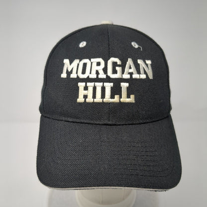Morgan Hill Strapback Hat Black One Size Solid Adjustable Embroidered