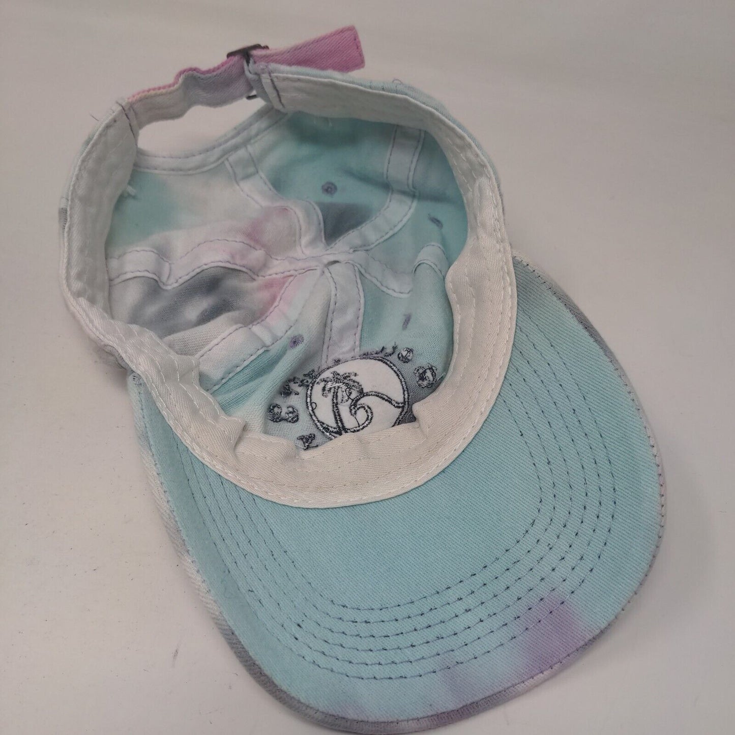 Cedar Key Florida 1869 Slideback Hat Multi One Size Embroidered Tie Dye