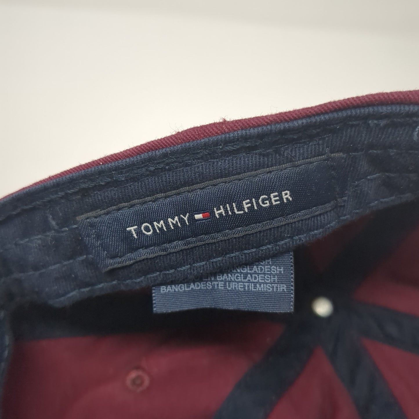 Tommy Hilfiger Logo Slideback Hat Red One Size Embroidered Outdoor