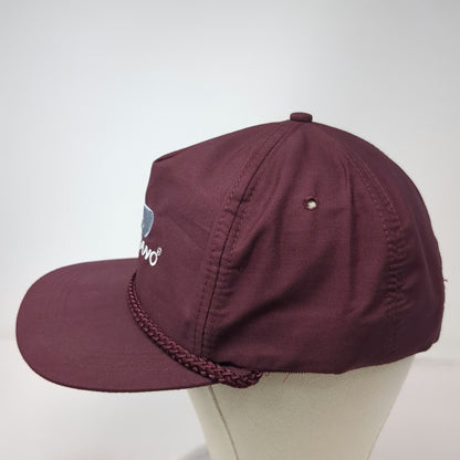 Lefty's Sports 5 Panel Red Hat One Size Snapback Braided Rope Plano Tool Logo
