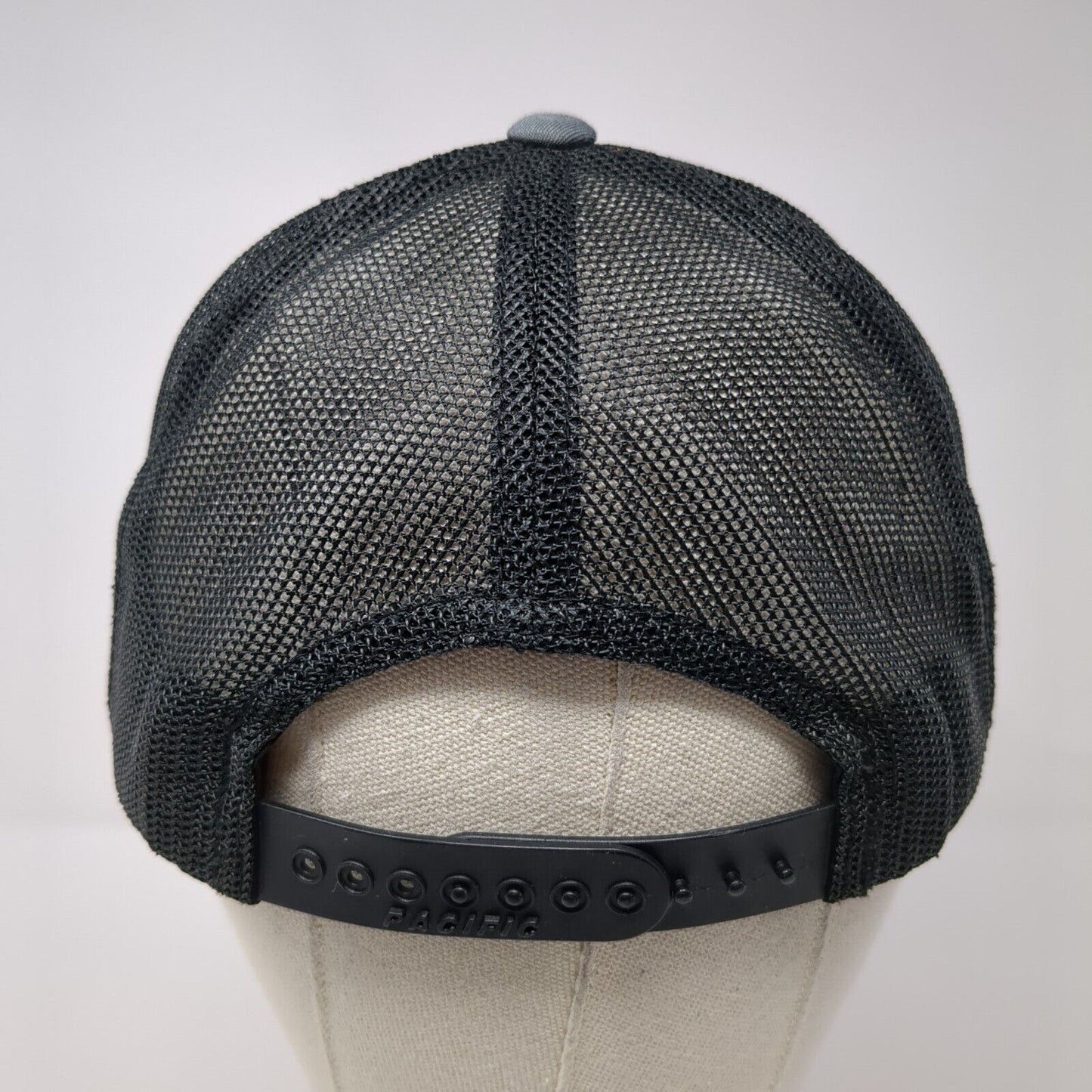 Pacific Headwear Snapback Trucker Hat Gray One Size Adjustable Mesh Back