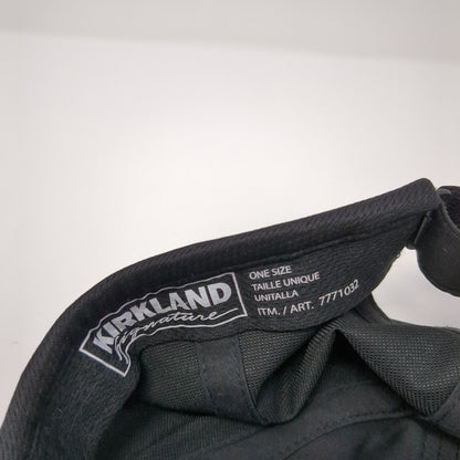 Kirkland Signature Strapback Hat Black One Size Perforated Solid