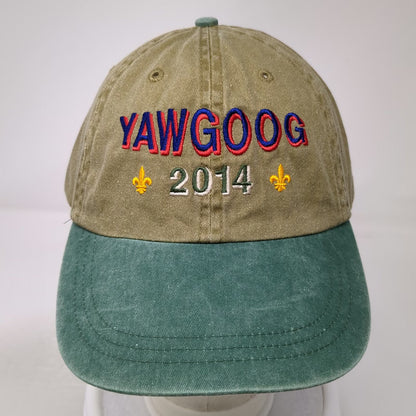 Legacy Baseball Cap Green One Size Yawgoog 2014 Boy Scout Camp Leather Strap Hat