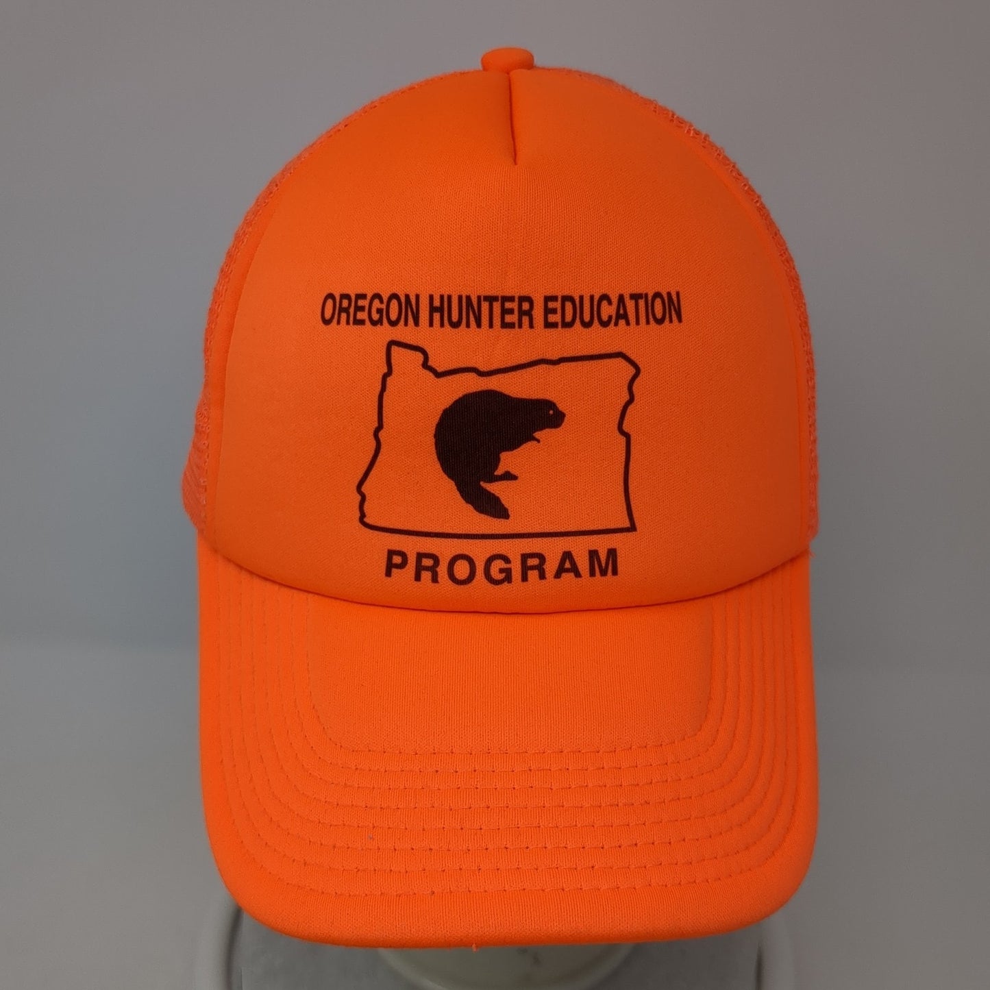 Oregon Hunter Education Program Trucker Hat Orange One Size Adjustable Mesh Back