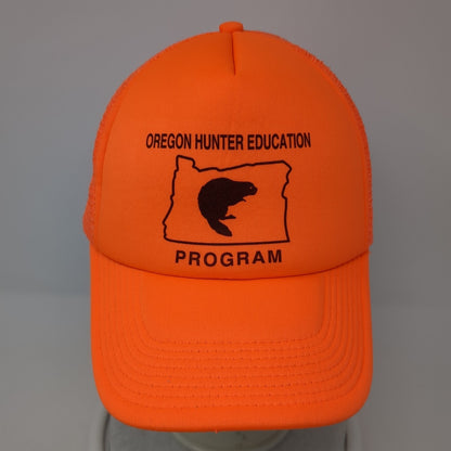 Oregon Hunter Education Program Trucker Hat Orange One Size Adjustable Mesh Back