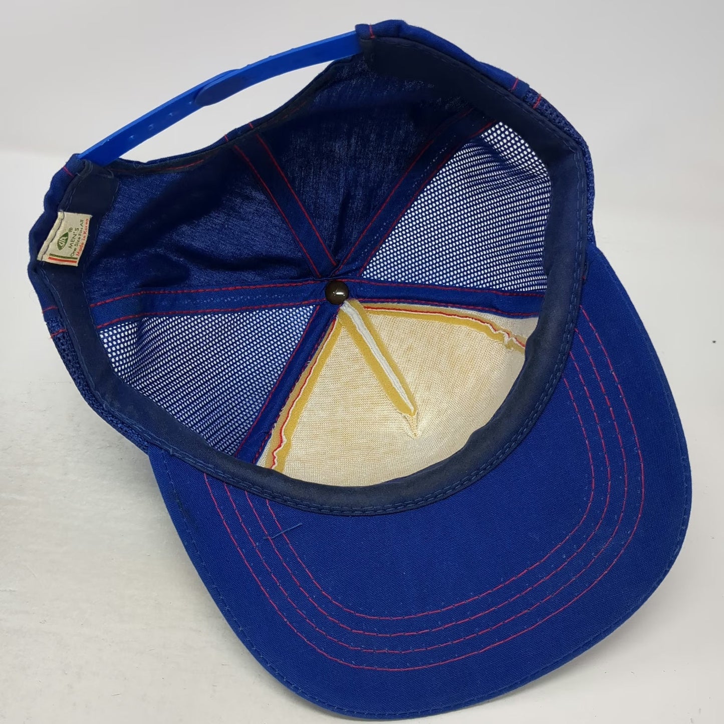 Young An Trucker Hat Blue Vintage Rupp's Trucking Excavation Mesh Snapback Logo