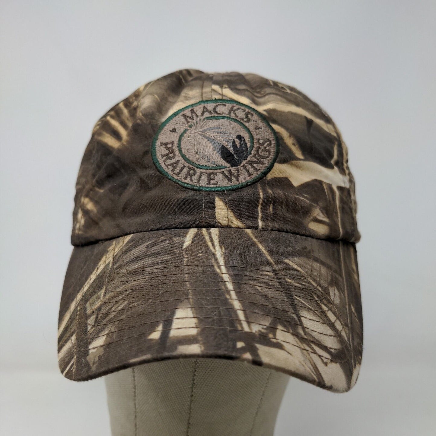 Mack's Prairie Wings Men's Strapback Hat Brown Camo OSFM Embroidered Logo