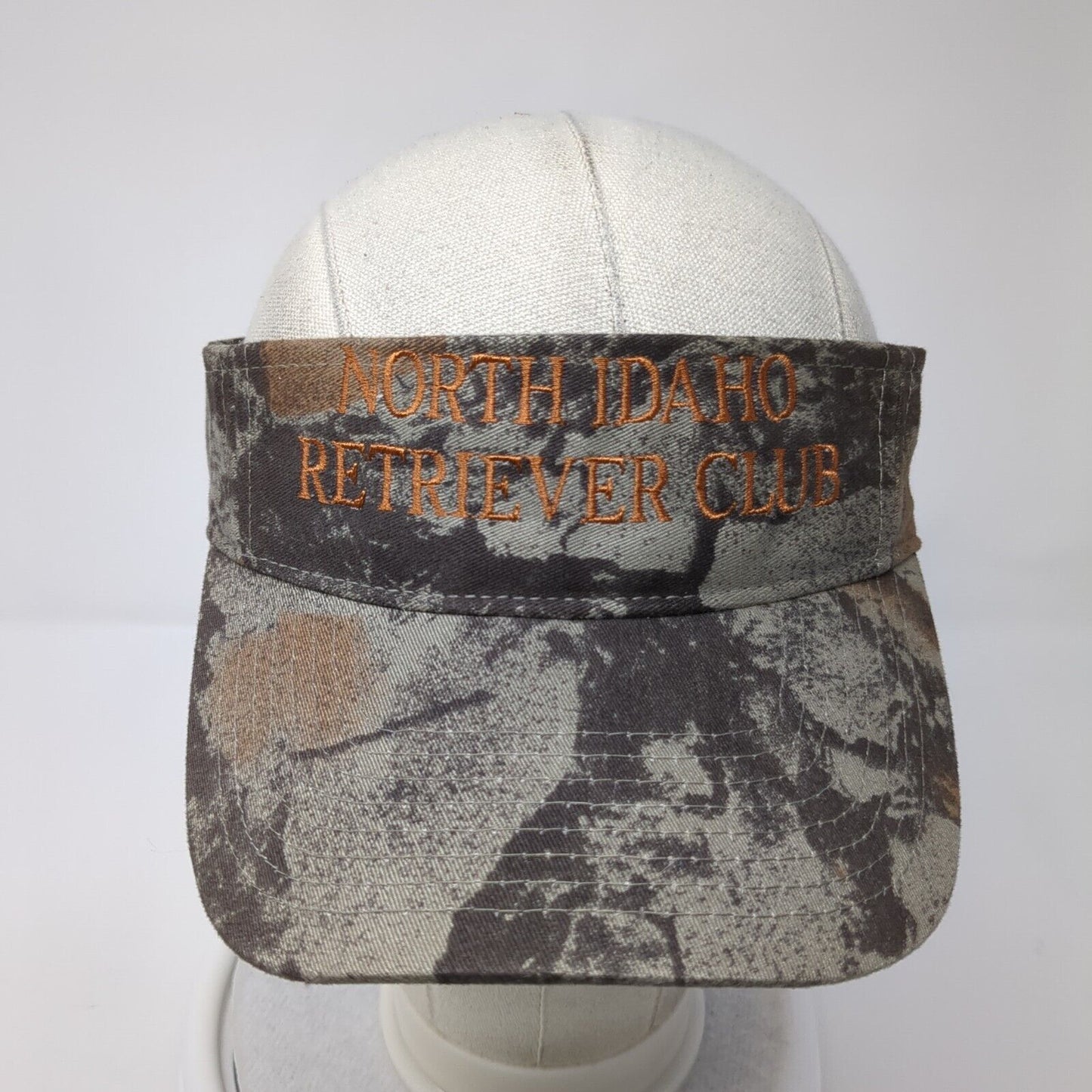North Idaho Retriever Club Strapback Sun Visor Hat Camouflage One Size Cotton