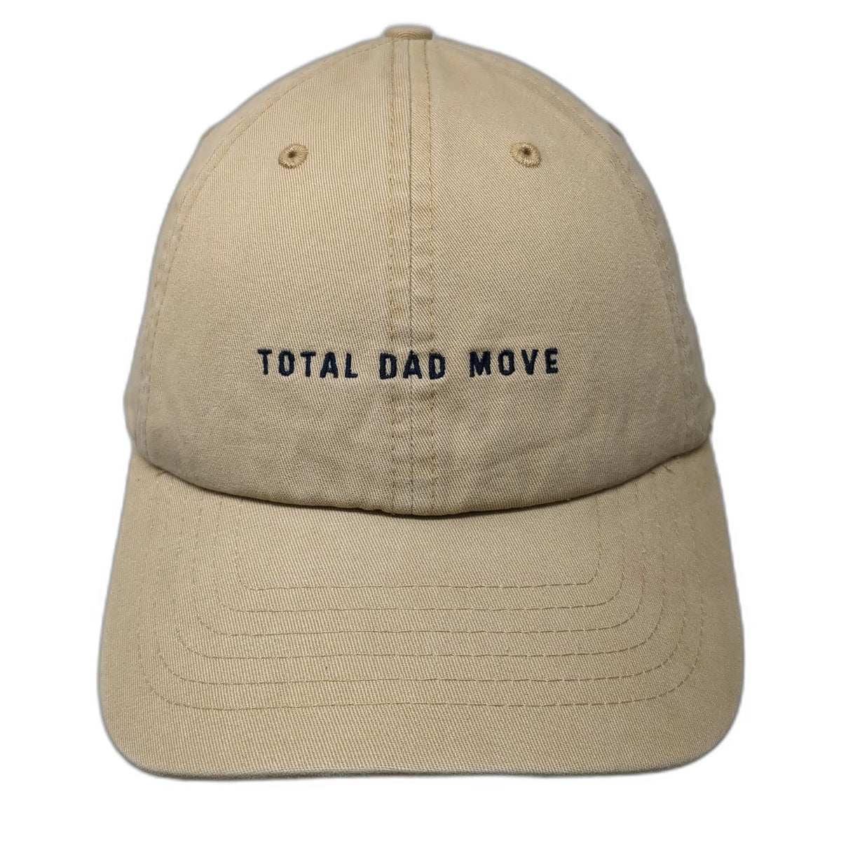 Wembley Baseball Cap Beige One Size Total Dad Move Slideback Hat Curved Brim