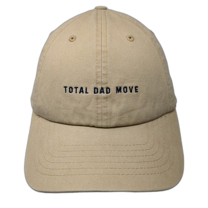 Wembley Baseball Cap Beige One Size Total Dad Move Slideback Hat Curved Brim
