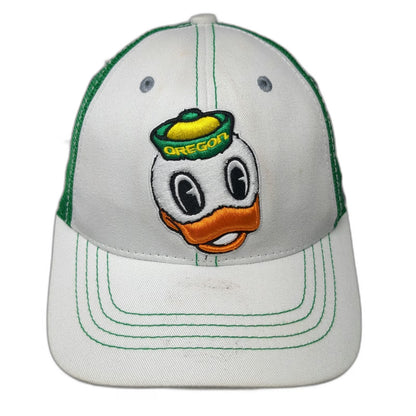 Oregon Ducks NCAA Zephyr Trucker Hat White Green One Size Mesh Snapback Mascot