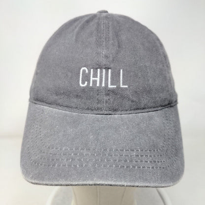Chill Slideback Hat Gray One Size Embroidered Adjustable 6 Panel