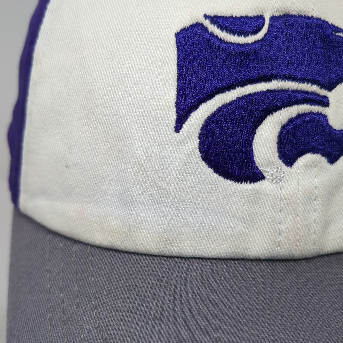Captivating Kansas State Wildcats NCAA Cap Hat Purple White Gray One Size Cotton