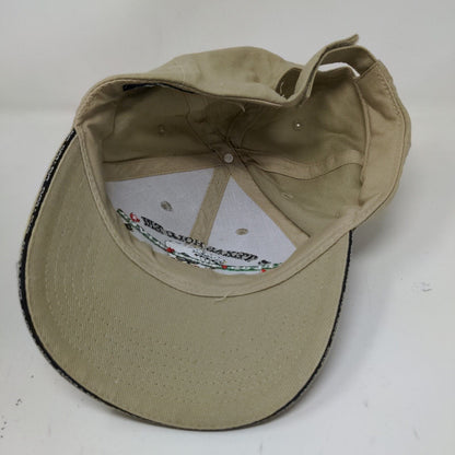Surfware Men's Strapback Hat Tan OSFA Embroidered Texas Hold'em Las Vegas
