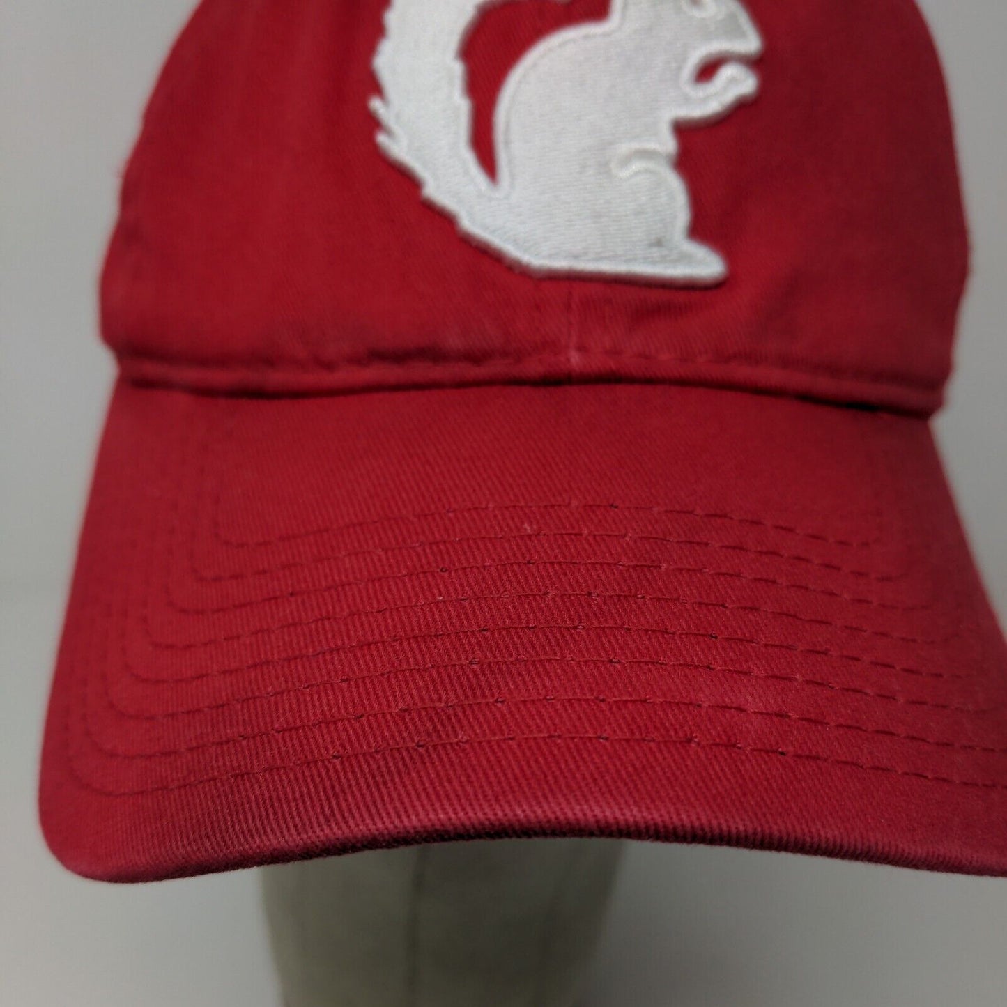 The Game Men's Slideback Hat Red Size OSFM Embroidered BG Squirrel Logo