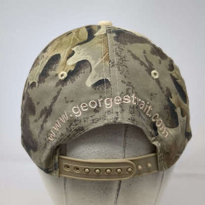 George Strait Country Music Festival Snapback Hat One Size Beige Camo Signature