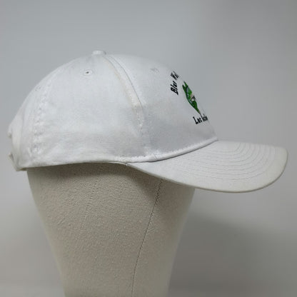 LogoUp Baseball Cap White One Size Blue Walleye Outpost Lac Achepabanca Fish Hat