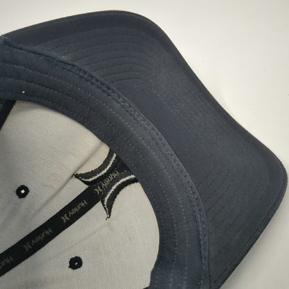 Hurley Baseball Cap Black M Flexfit Tonal Embroidered Logo Polyester Hat