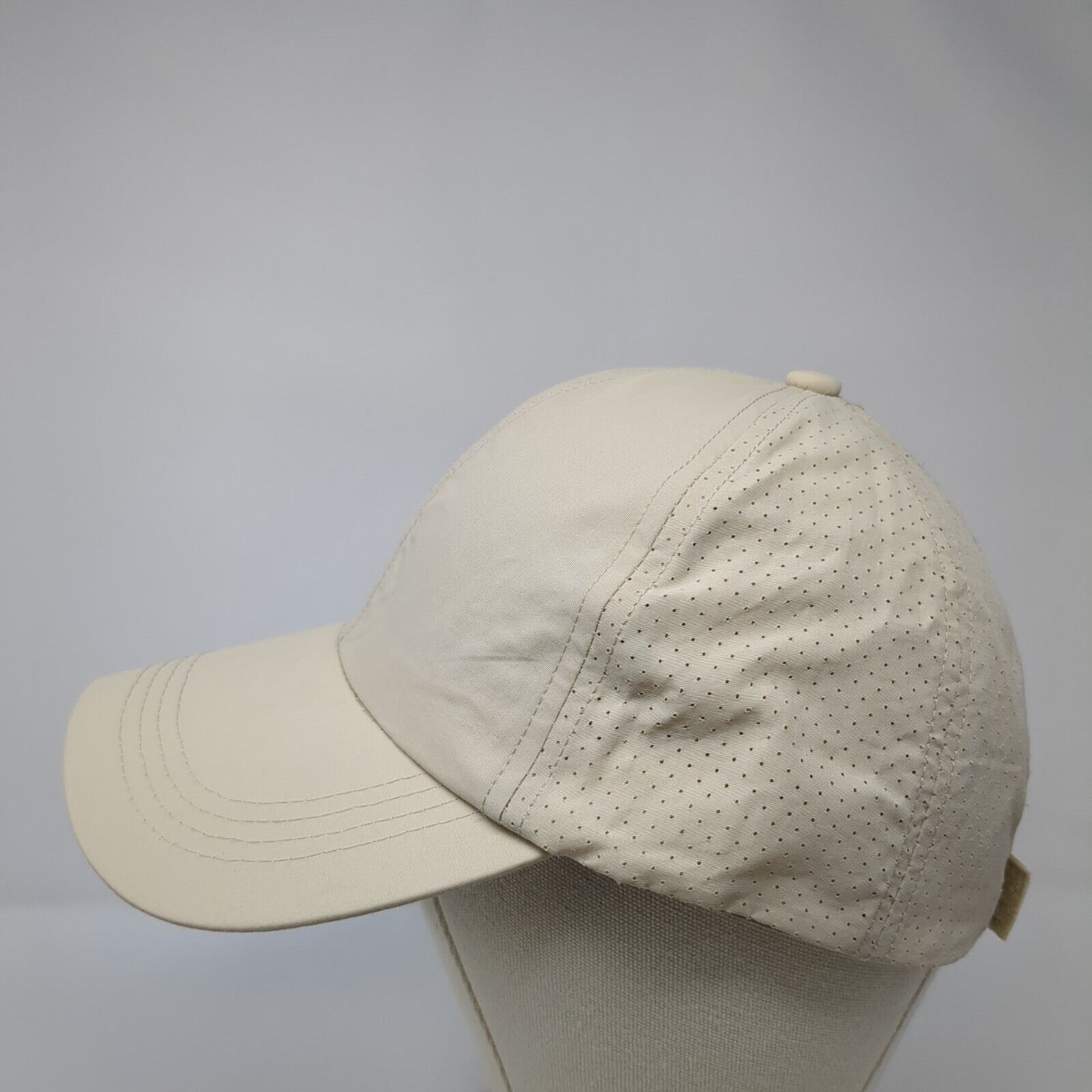 Unbranded Strapback Hat Ponytail Tan One Size Solid Adjustable Blank