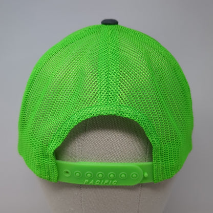 Lifeways Leather Patch Snapback Trucker Hat Multi One Size Mesh Back