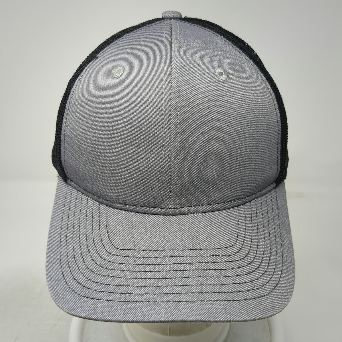 Port Authority Trucker Hat Gray One Size Mesh Snapback Blank Adjustable Curved