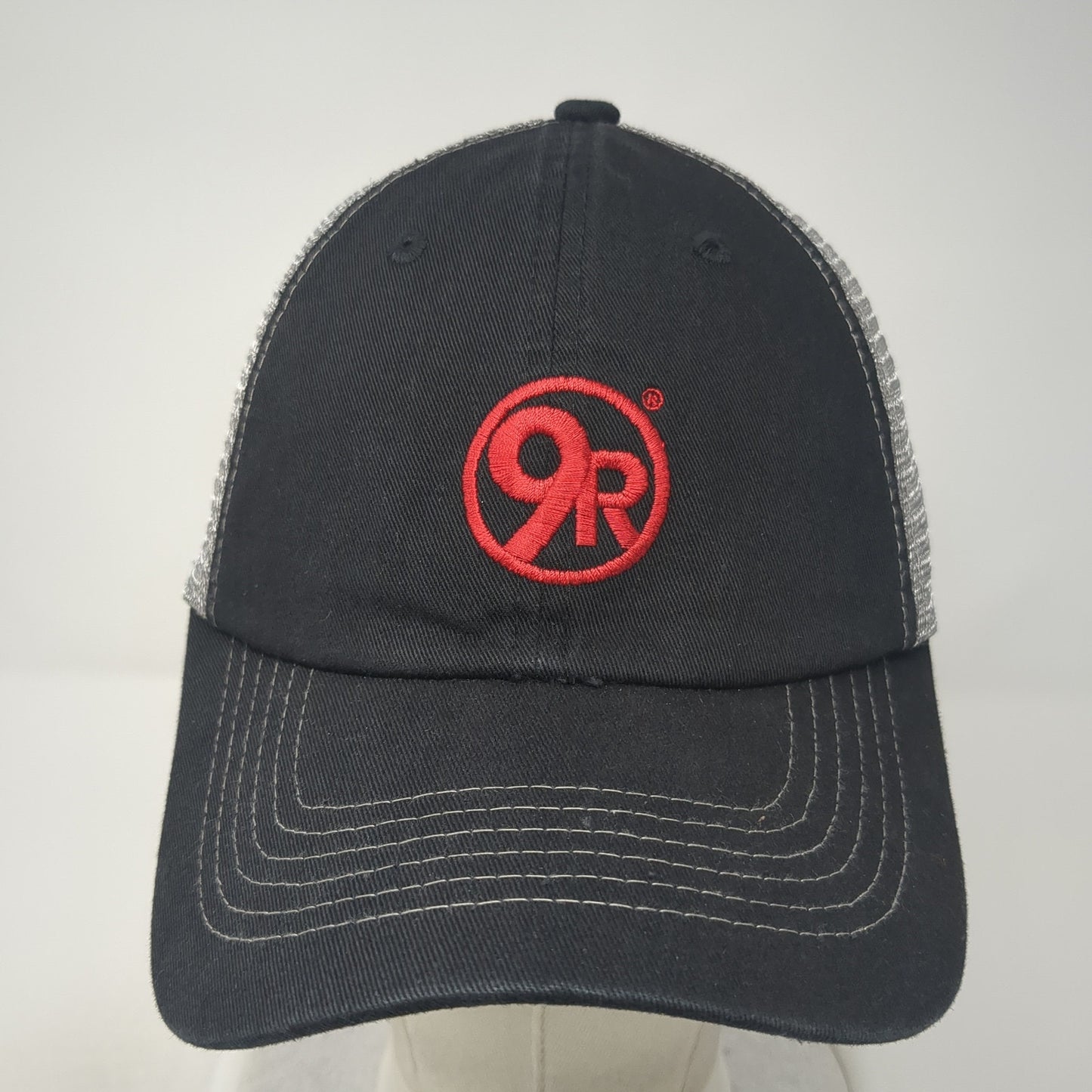 9R Slideback Trucker Hat Black One Size Mesh Back Colorblock Sportsman