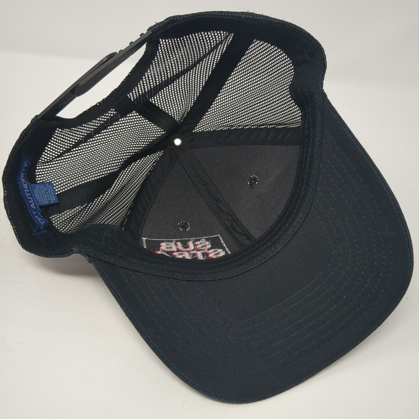 Substratum Snapback Trucker Hat Black OS Adjustable Mesh Back Port Authority