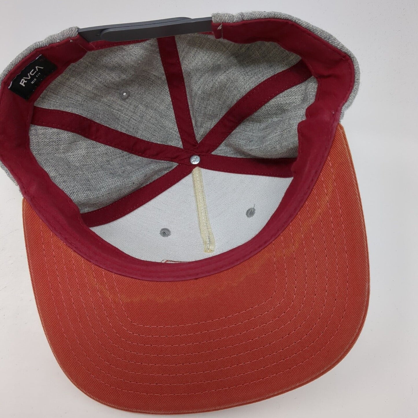 RVCA Snapback Hat Multicolor One Size Adjustable Embroidered Mid Fit 6 Panel