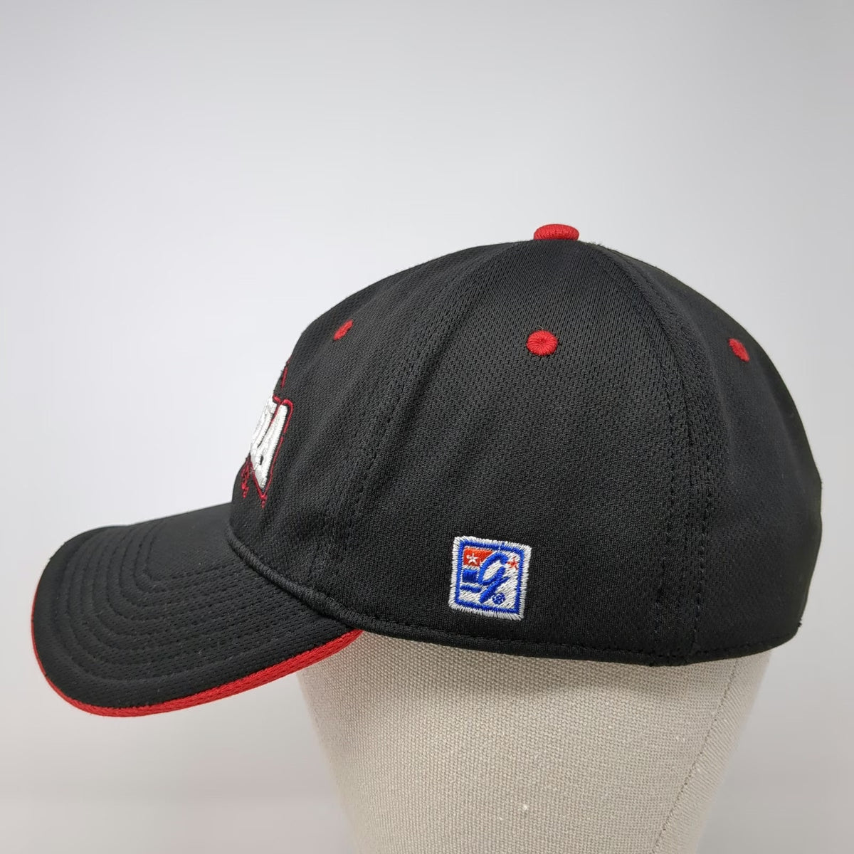 Georgia Bulldogs NCAA The Game Cap Black Red One Size A-Flex Mascot Logo Hat