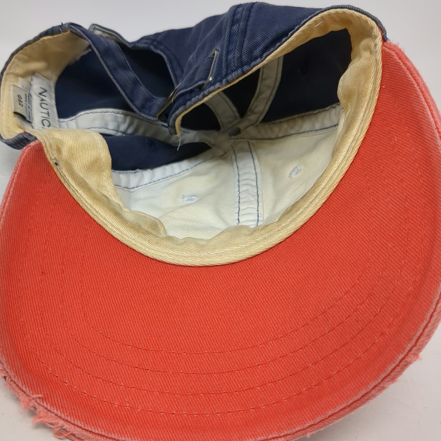 Nautica Slideback Baseball Cap Blue One Size Nautical Signal Flags Cotton Hat
