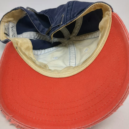 Nautica Slideback Baseball Cap Blue One Size Nautical Signal Flags Cotton Hat