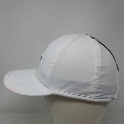 Adidas Men's Strapback Hat White Graphic Trefoil Logo Polyester Blend