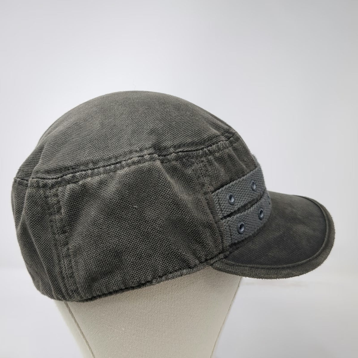 Converse One Star Army Cap Gray XL Decorative Bands Metal Eyelets Cadet Hat