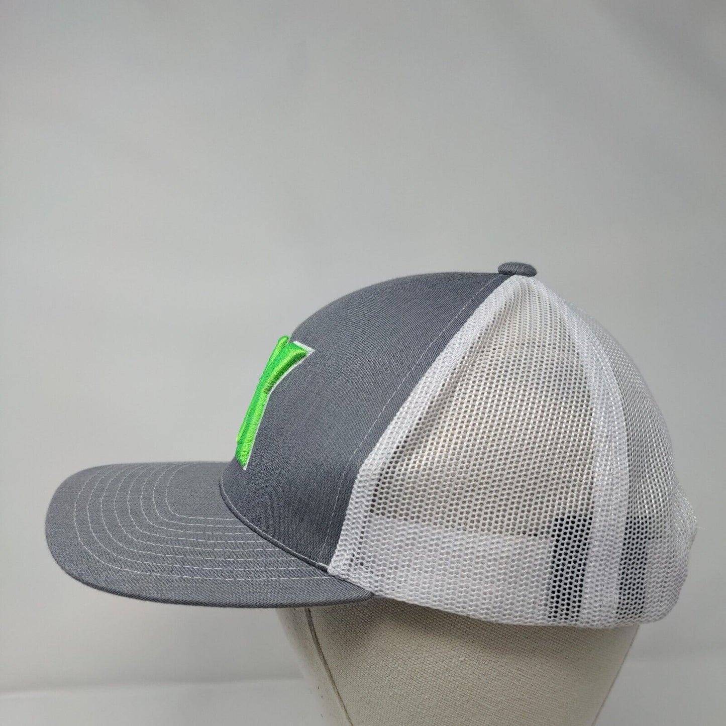 JK Snapback Trucker Hat Gray One Size Adjustable Mesh Back Pacific Headwear