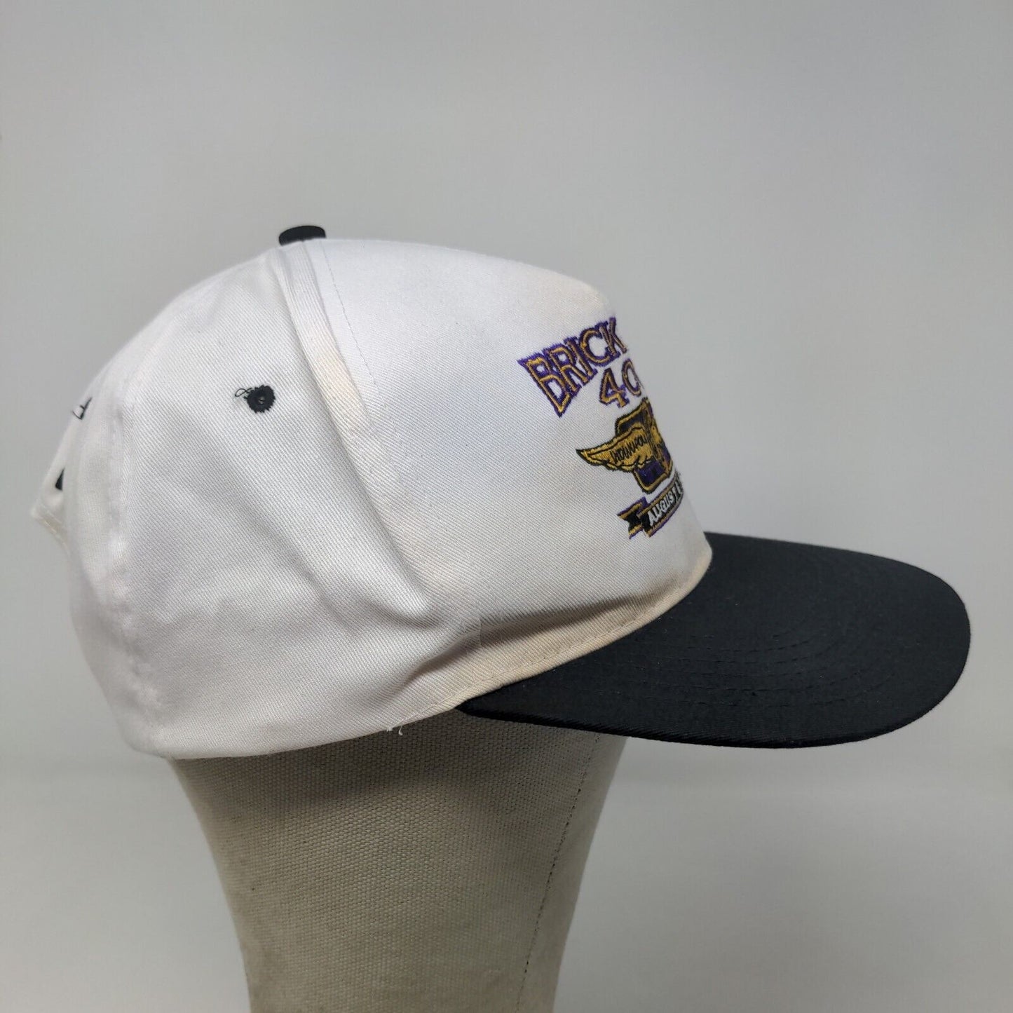 SS Sport Service Men's Snapback Hat White Black OSFA Brickyard 400 Vintage 1994