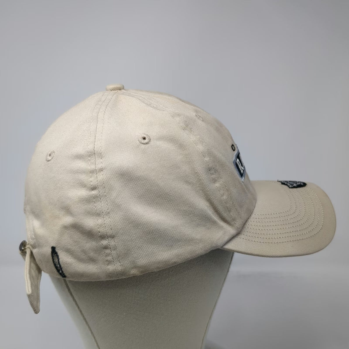 Oakland Raiders NFL Cap Beige One Size Cotton Slideback Curved Brim Logo Hat