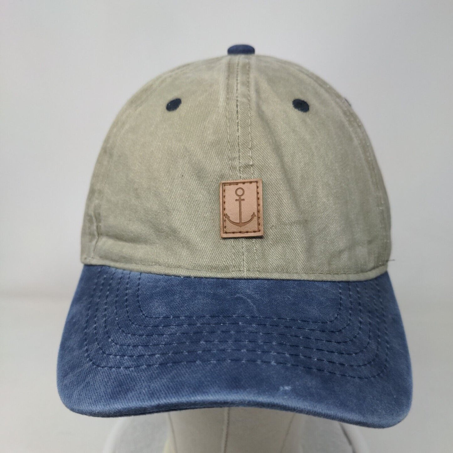 Anchor Patch Slideback Hat Multicolor One Size Adjustable Vented Holes Cotton