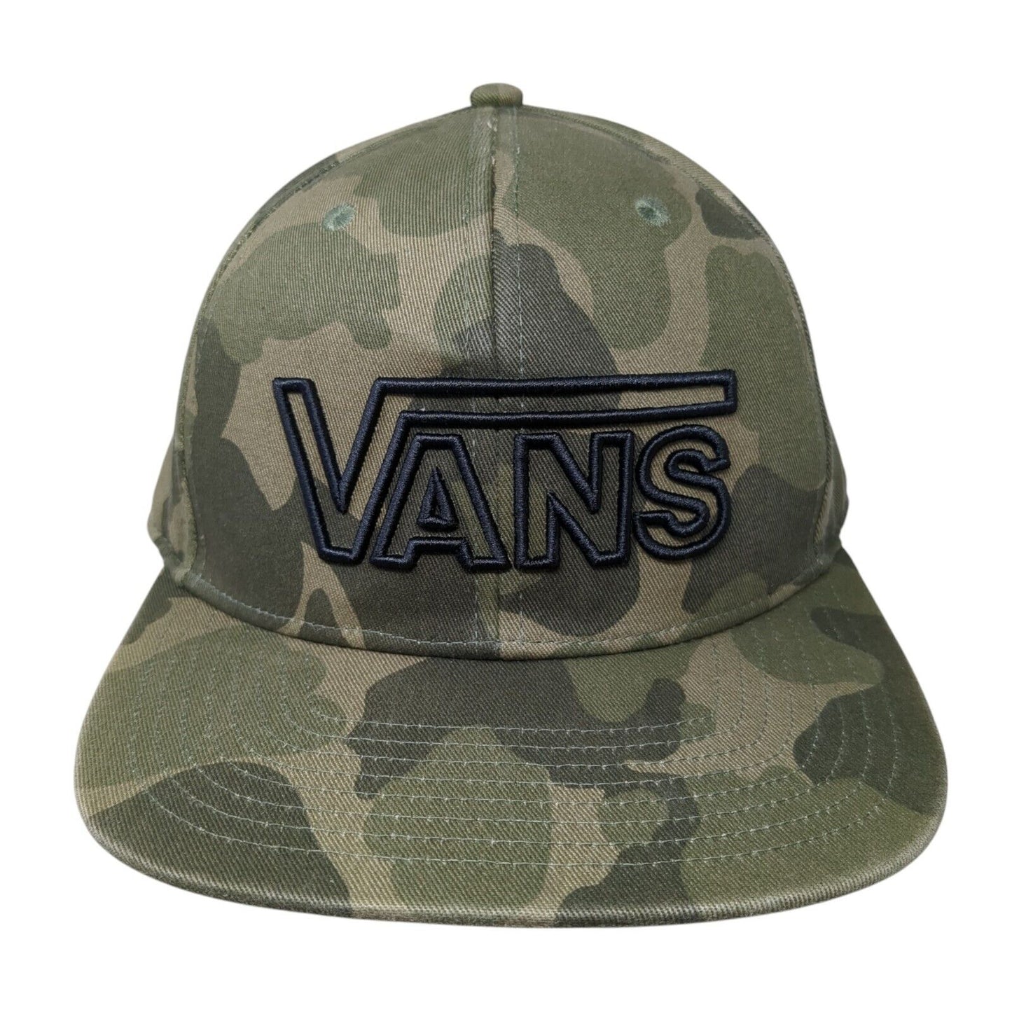VANS Snapback Hat Camouflage One Size Embroidered Adjustable 6 Panel
