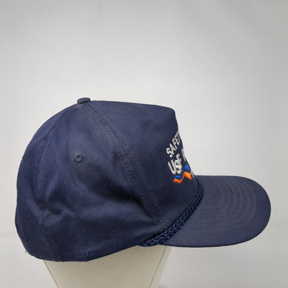 Safety Award USF Reddaway 1996 Snapback Hat Blue One Size Adjustable Rope KC