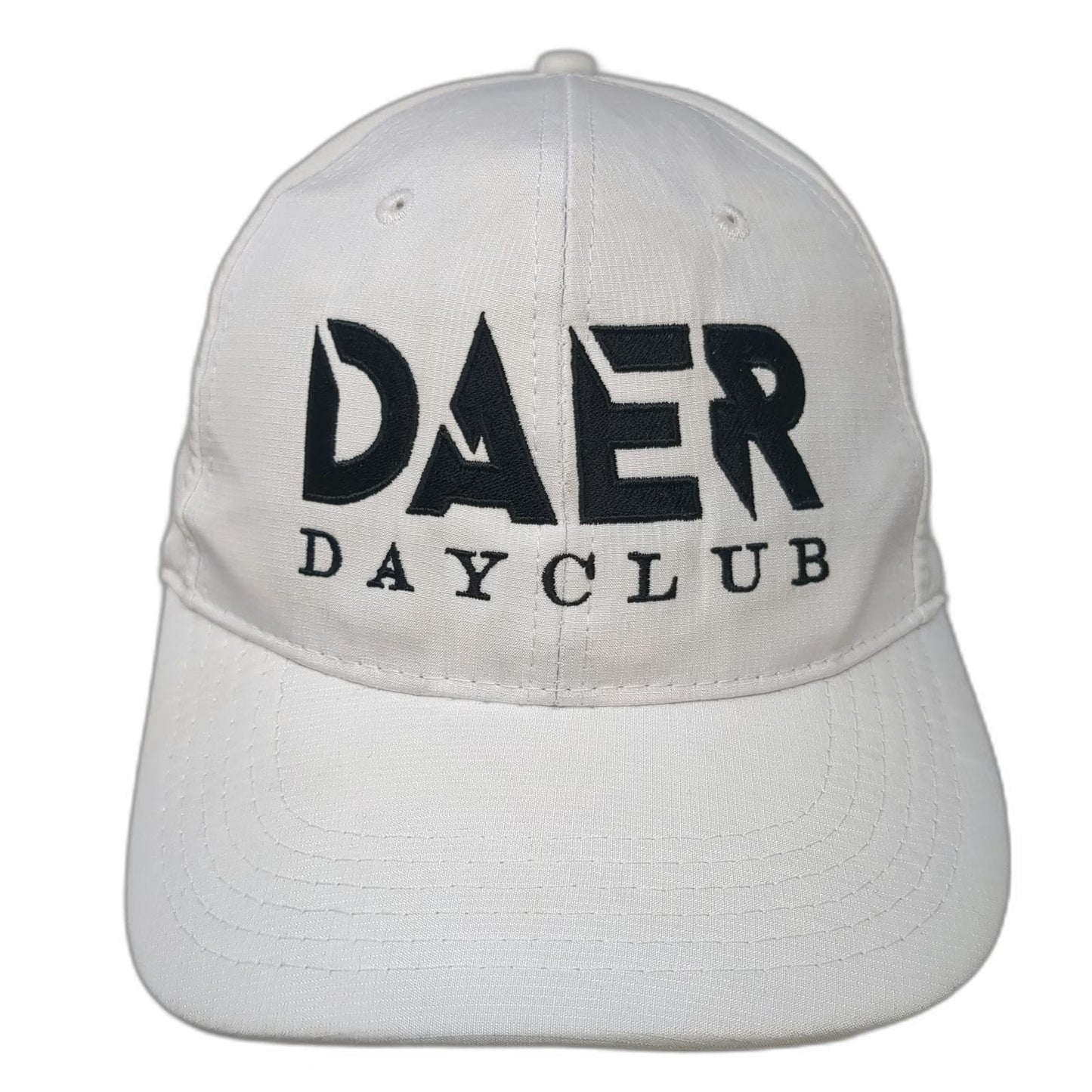 DAER Dayclub Embroidered Baseball Cap White One Size Strapback Adjustable Hat